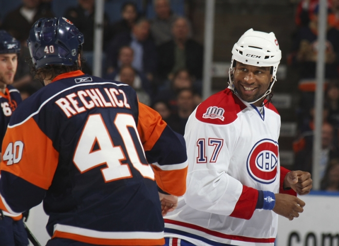 Georges Laraque is making a comeback, and he's doing it in Norway - The  Hockey News